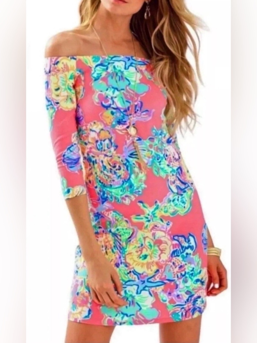 Lilly Pulitzer Laurana Mini Dress Women’s XS Coral Reef Island Seacret